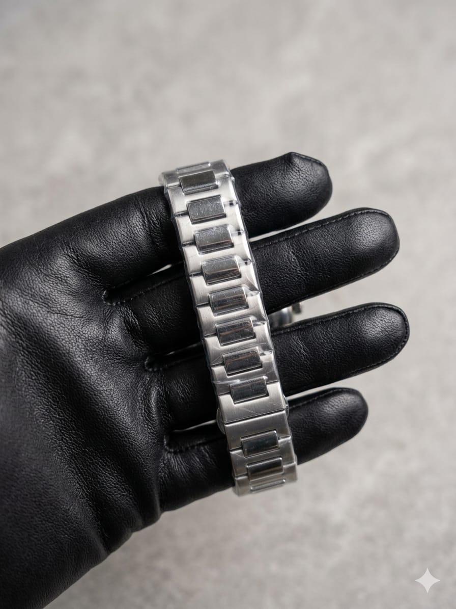 Patek Philippe Premium Silver Stainless Steel Men’s Watch with Green Dial – Luxury Square Design Wrist Watch